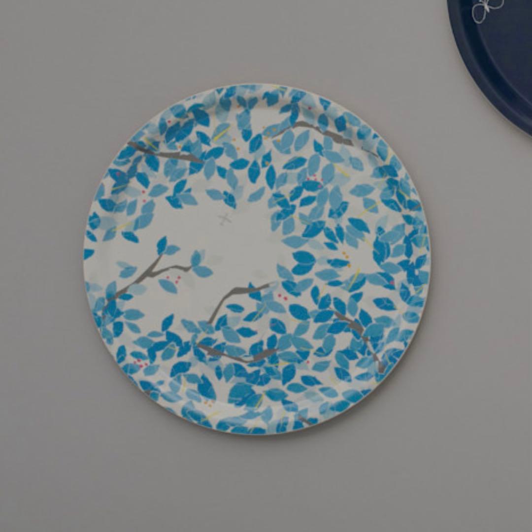 《完売品》ミナペルホネン トレイ Round type nap blue 新品