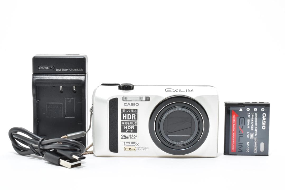 《 美品 》　カシオ　CASIO EXILIM EX-ZR100 ホワイト