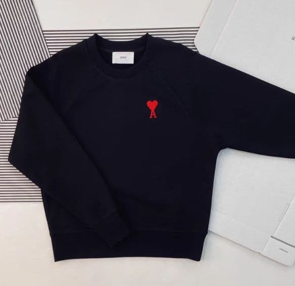 ✨【新品】 ami paris アミパリ 黒 トレーナー サイズ L - メルカリ