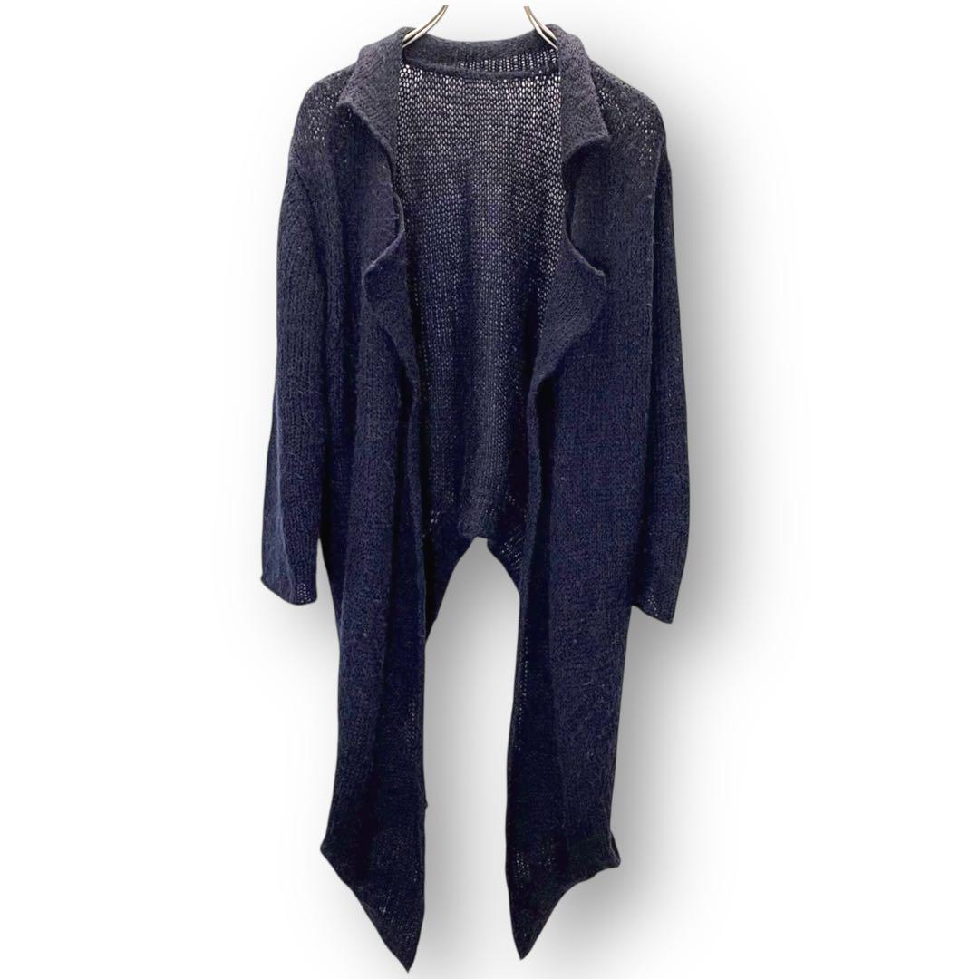 90s YOHJI YAMAMOTO 変形 ドレープ ニット カーディガン - メルカリ