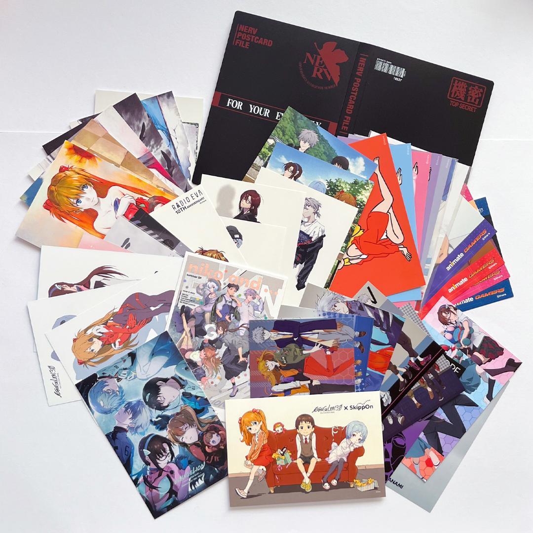 エヴァンゲリオン ポストカード41枚&ポストカード収納ファイル EVANGELION STORE オフィシャル版 ポストカード収納ファイル／官給品