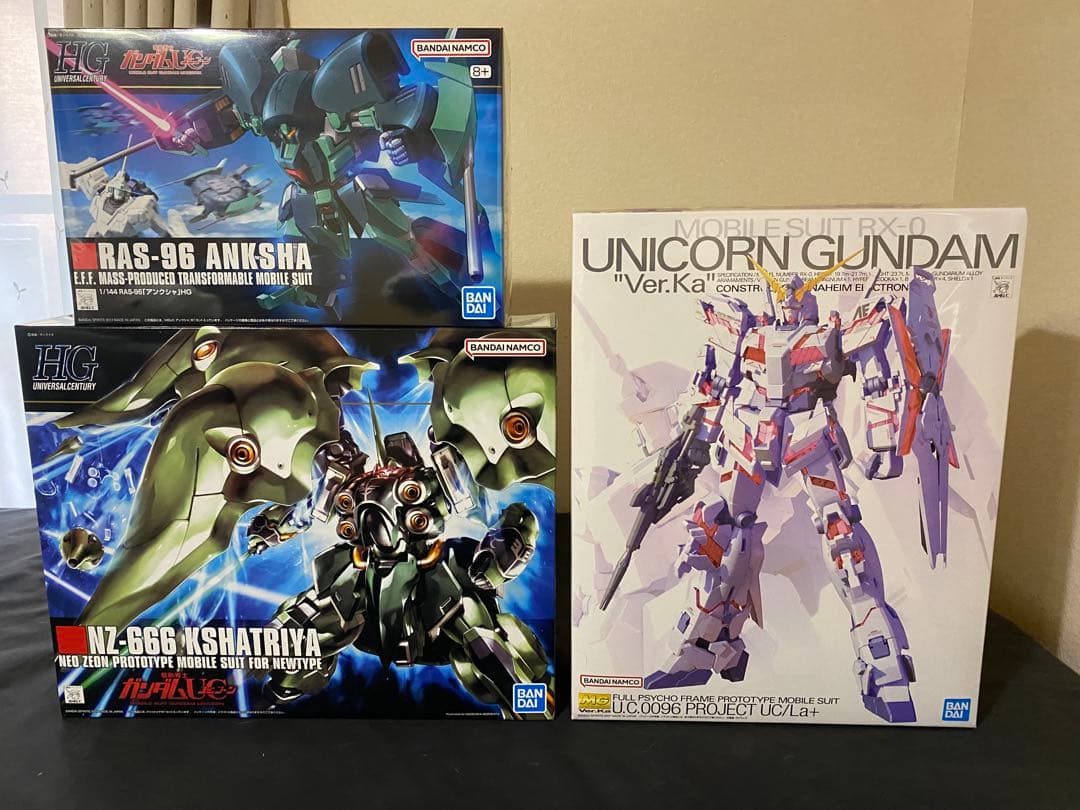 k*9様 RX-0 ユニコーンガンダム Ver.Ka 、HGアンクシャ、クシャト k*9様 RX-0 ユニコーンガンダム Ver.Ka 、HGアンクシャ、クシャト k*9