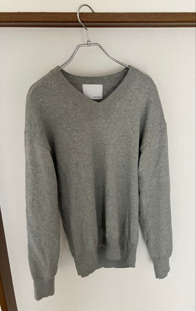 u*4様 KAIKO v neck sweater グレー size1 - メルカリ