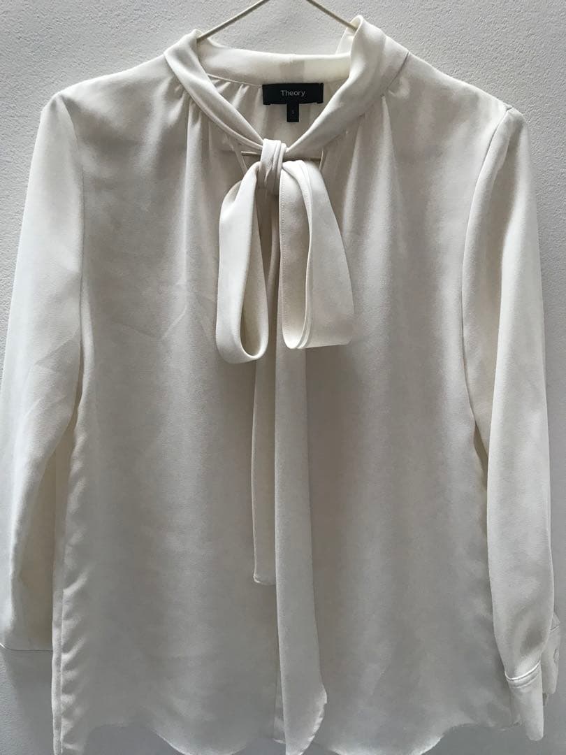 Theory セオリー 長袖 ボウタイ ブラウス ホワイト - メルカリ