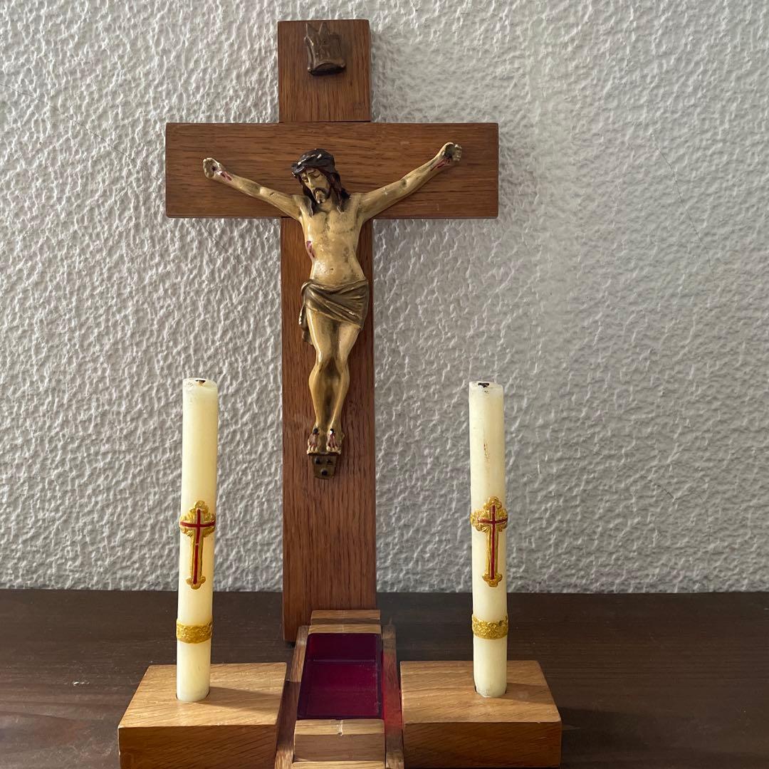 アンティーク 木製 十字架 クロス キリスト教 クロイツ キリスト像 楽天市場】スーパーセール10％OFF 3/11終了 【在庫限り】 木製キリスト