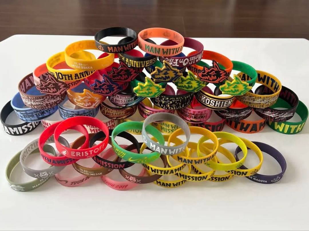 マンウィズ ラバーバンド 54個セット 無料特典グッズ付き MAN WITH A MISSION | GoodsLookbook