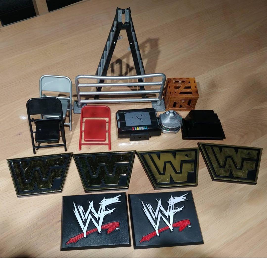 WWF・フィギュア小物15点セット WWF フィギュアセット 16点まとめ売り