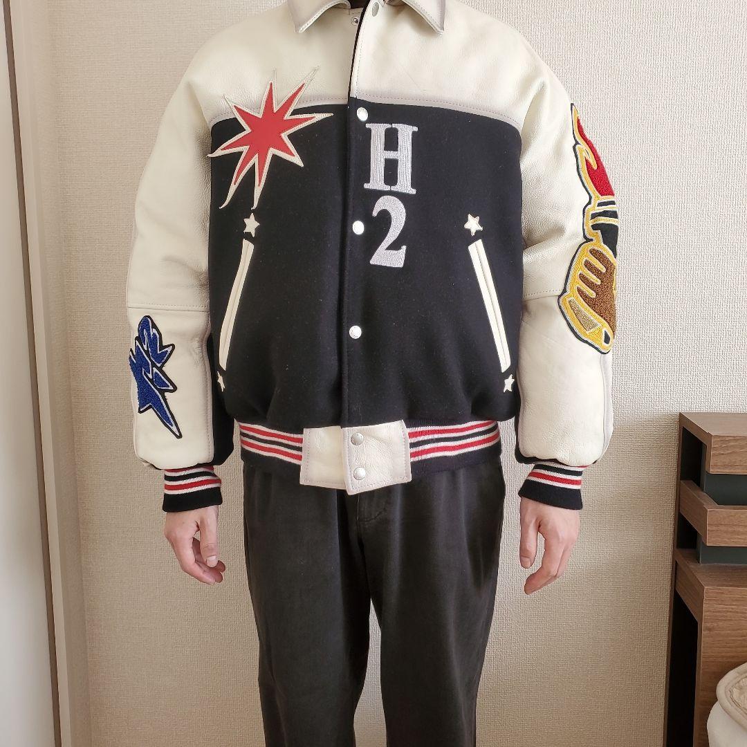 新品】H2 HERON PRESTON H&M レザースタジャン - メルカリ