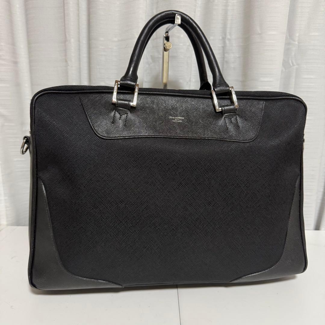 ⭐️極美品⭐️ペッレモルビダ　キャピターノ　レザー　ブラック　　ビジネスバッグ PELLE MORBIDA（ペッレ モルビダ） ビジネスバッグ CAPITANO
