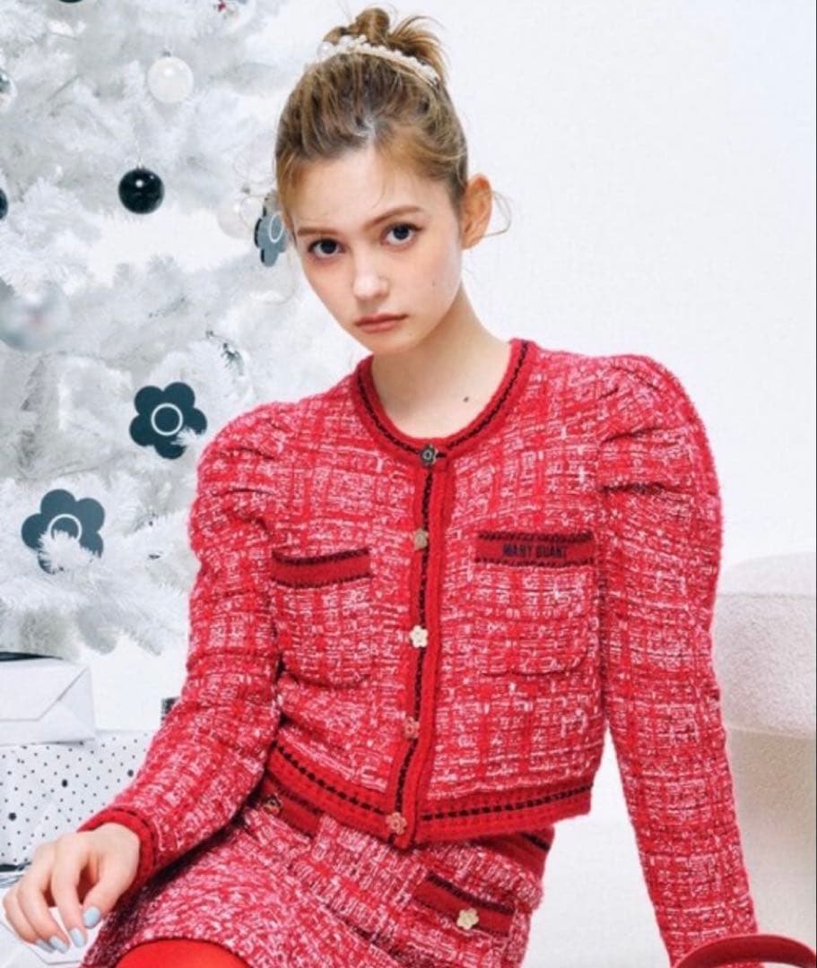 WATA LILY BROWN ツイードニットカーディガン ツイードニットカーディガン（カーディガン/ボレロ）｜LILY BROWN