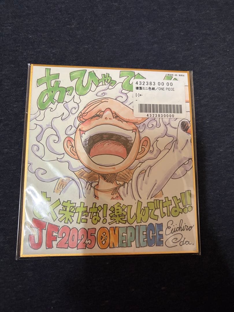 ワンピース ルフィ ジャンプフェスタ2025 複製ミニ色紙 応募者全員