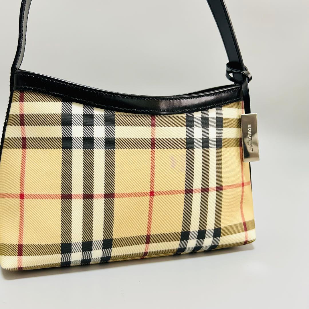 BURBERRY バーバリー ノバチェック アクセサリーポーチ シャドーホース BURBERRY（バーバリー） ノバチェック シャドーホース がま口 二つ折り