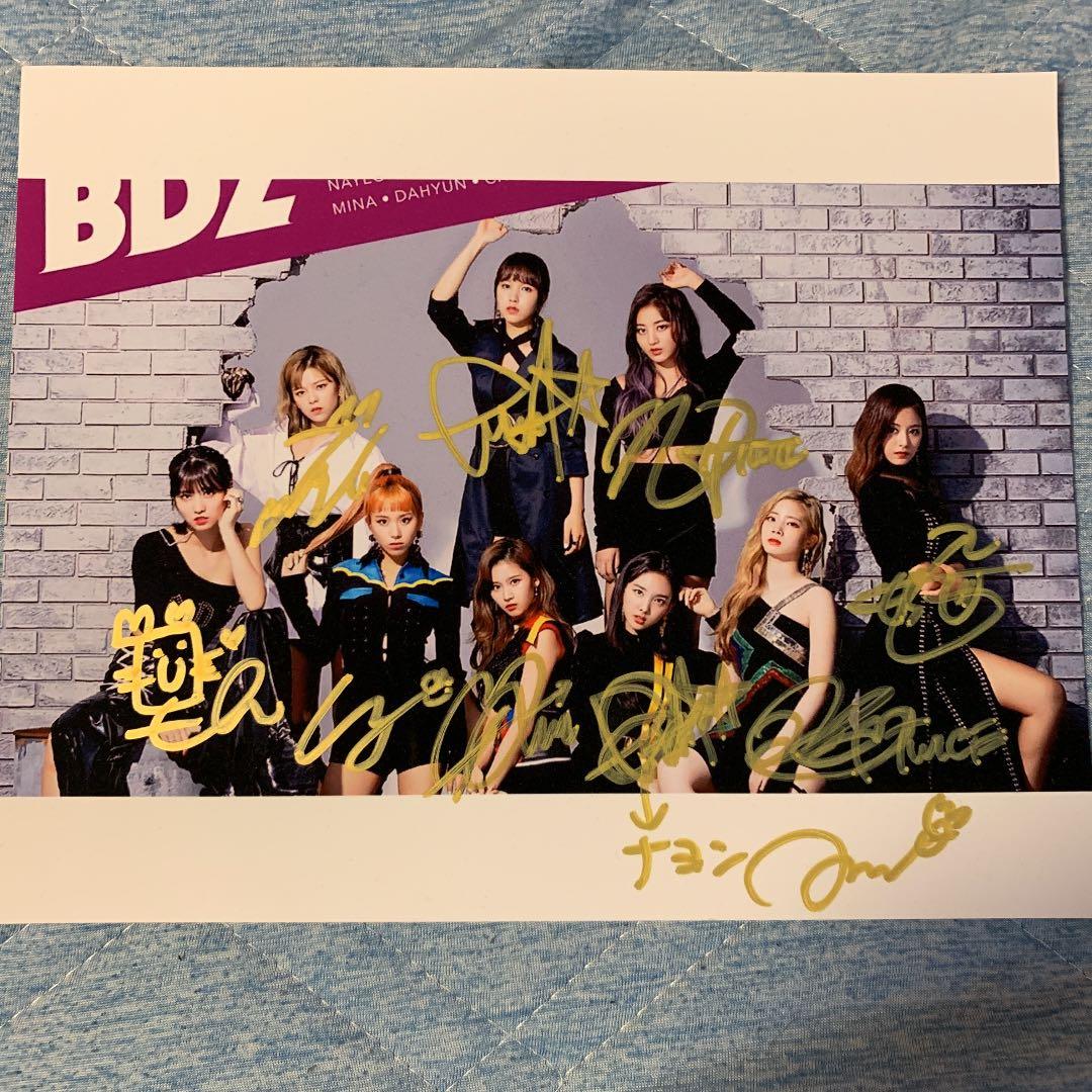 TWICE 直筆サイン入り全員写真