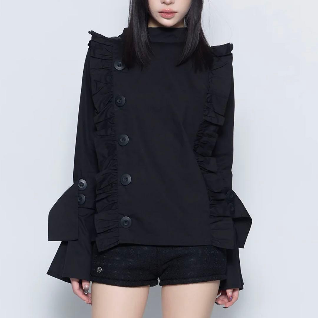 MELT THE LADY button frill blouse - メルカリ