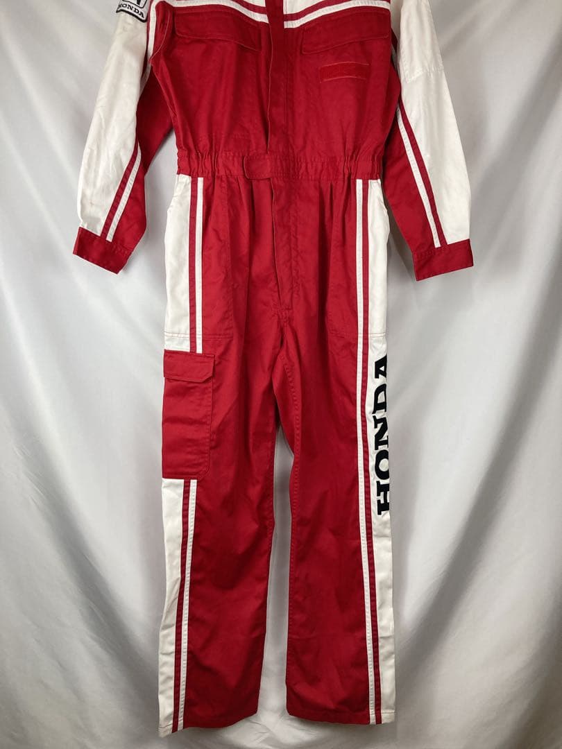 HONDA CLIO ホンダ ツナギ 作業服 赤 白 2Lサイズ B1687 - メルカリ