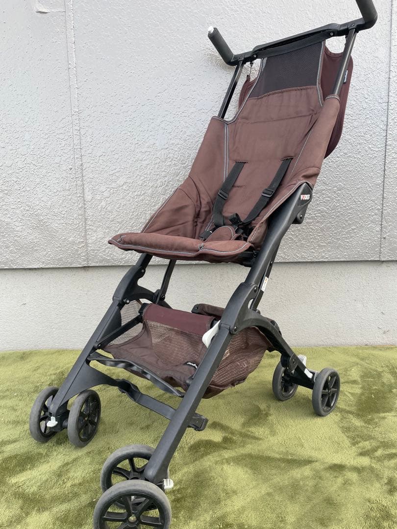 gb ポキット 折り畳みベビーカー バギー ブラウン - メルカリ