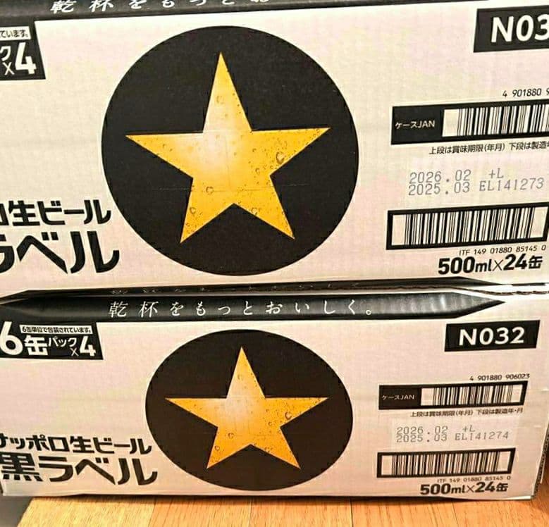 サッポロ 黒ラベル 500ml 24缶入り×2ケース M10 黒ラベル 500ml 24