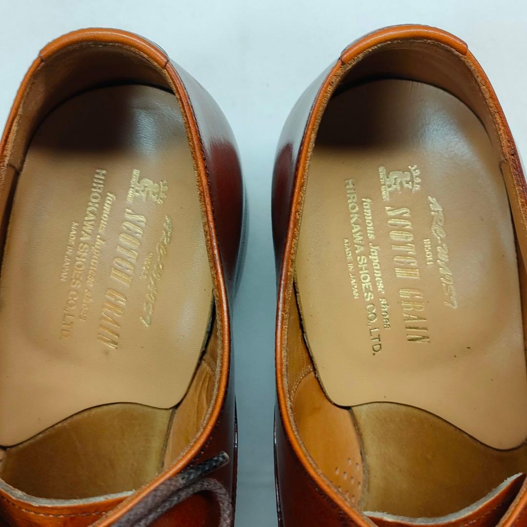 SCOTCH GRAIN　スコッチグレイン　ストレートチップ　茶色　24.5cm