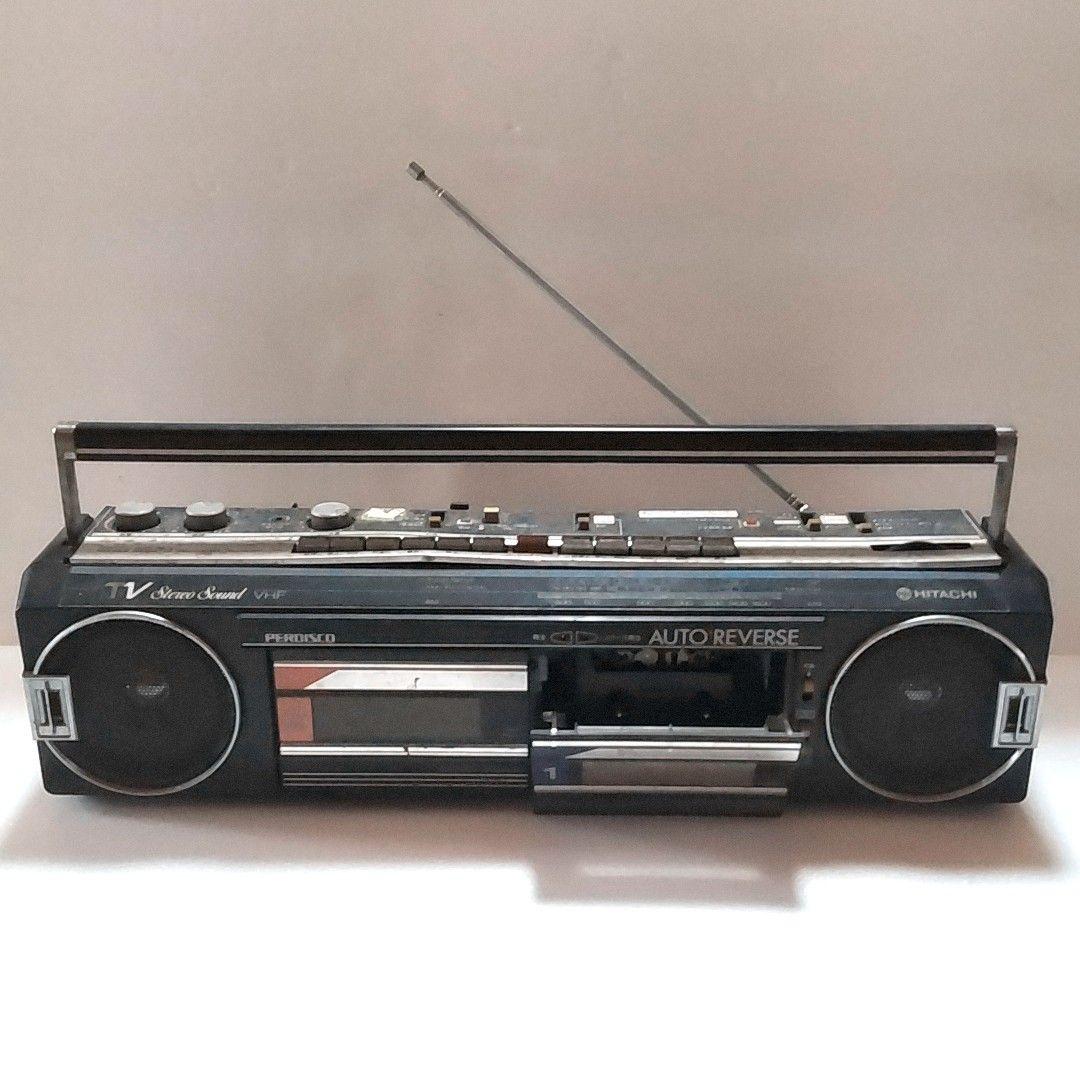 HITACHI 日立 ラジカセ TRK-W404 ジャンク 全体的に汚れ - メルカリ