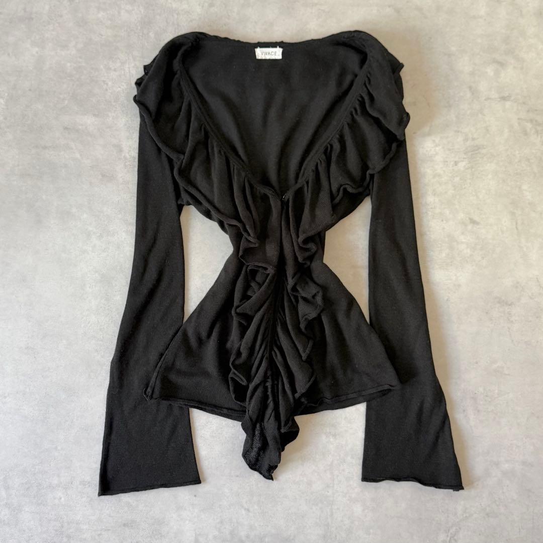 日本製00s coquetteダークコア フェアリーグランジ カーディガン