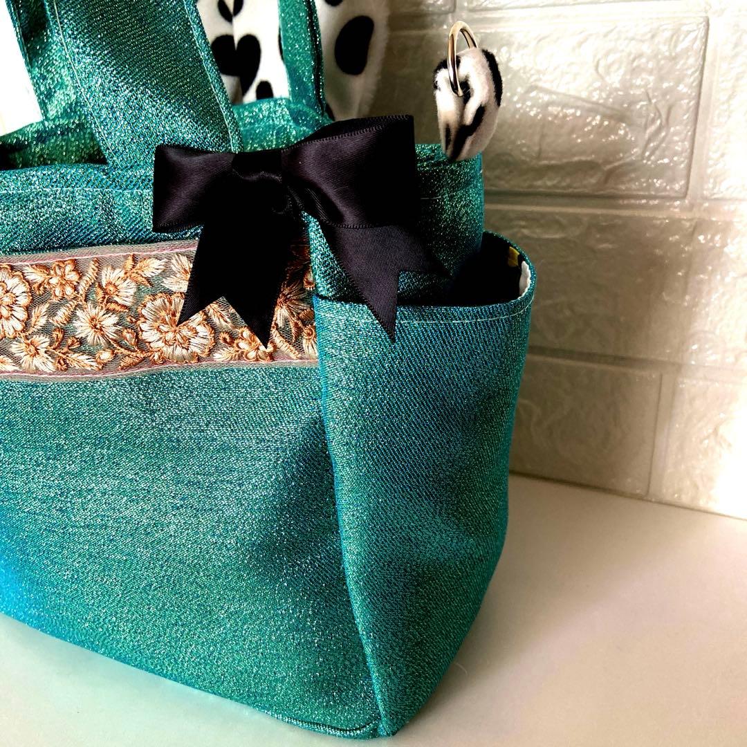 コヤンイサムチョン トートバッグ 水玉 ルミちゃん ラメ入り生地