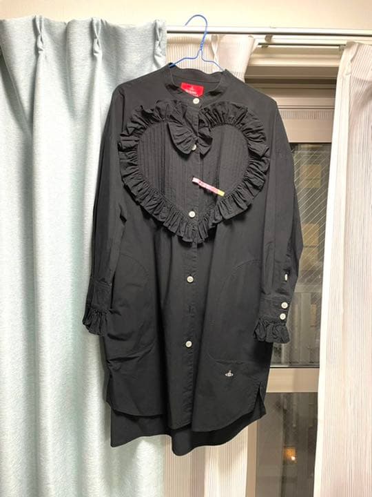 美品！ ヴィヴィアンウエストウッド ハートフリルシャツワンピース