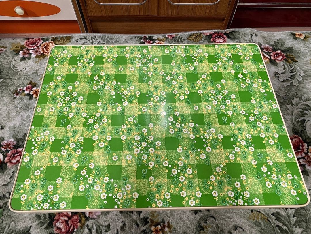 花柄 折りたたみテーブル インテリア 昭和レトロ レトロポップ
