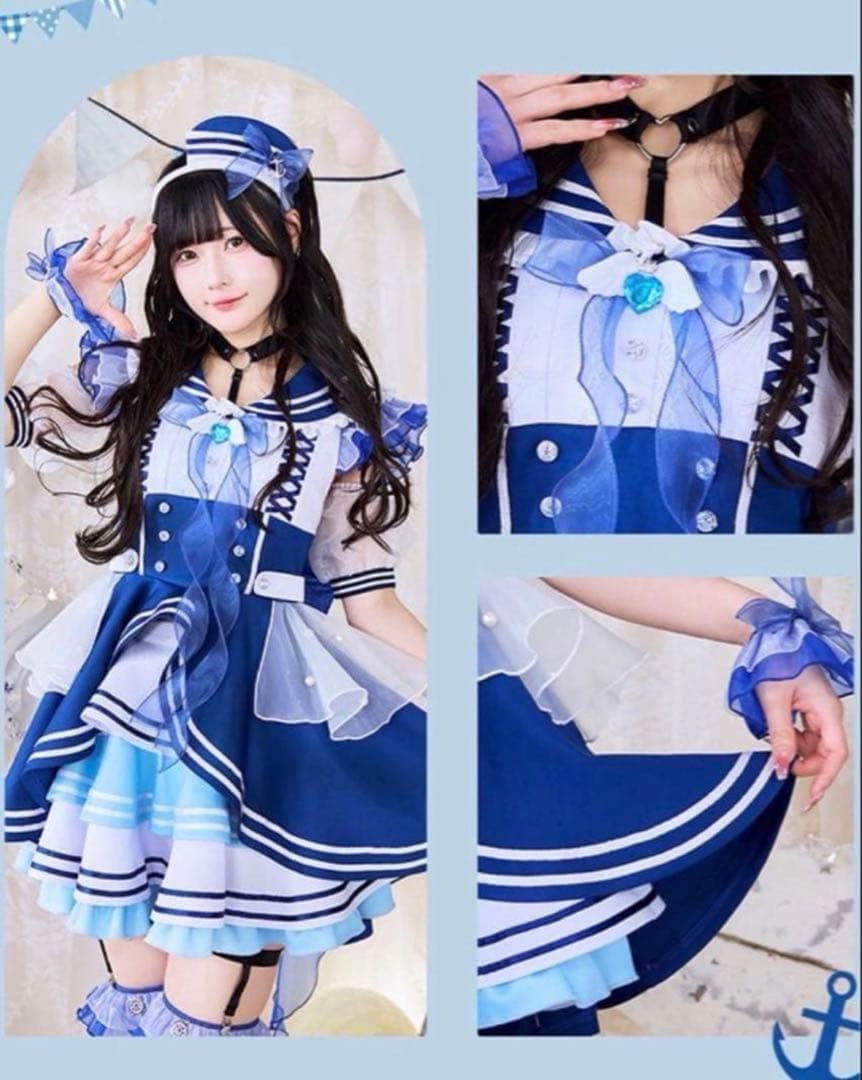 Malymoonマリームーン 逃げ水あむ着用 マリン 01フリルセーラ