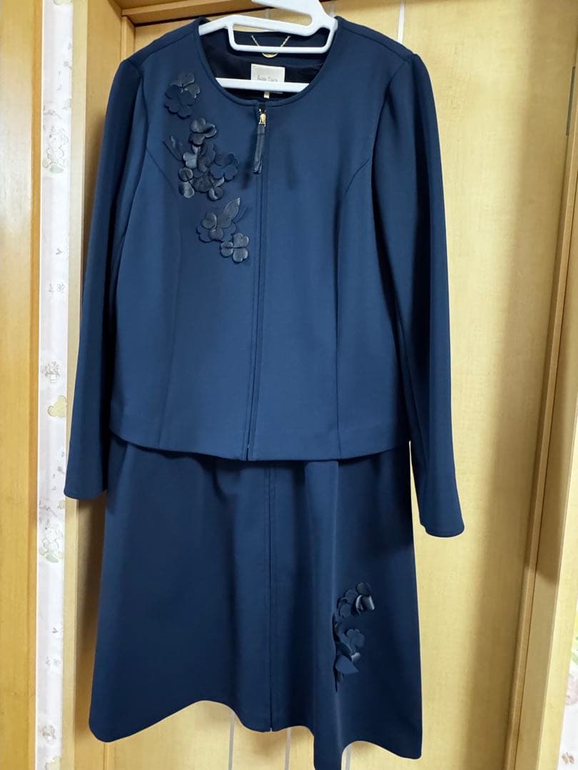 Rose Tiara 3Dフラワーモチーフ　ジャケット ワンピース 42 新作】水彩風フラワープリントワンピース | Rose Tiara【ローズティアラ】