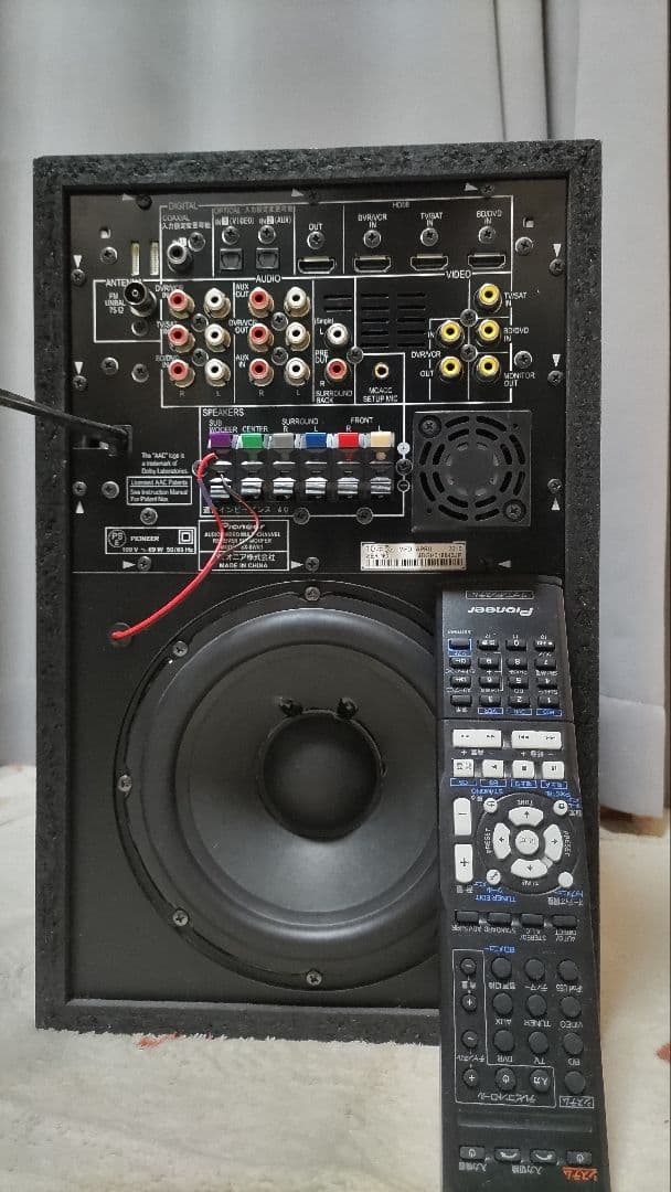 サラウンドアンプ内蔵サブウーファー Pioneer SX-SWR1 リモコン付属
