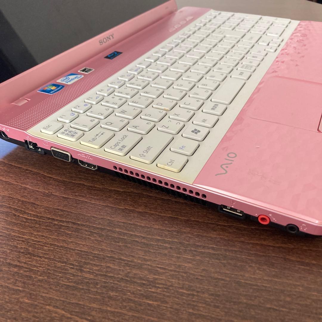 VAIO ノートパソコン ピンク Windows7 SONY - メルカリ