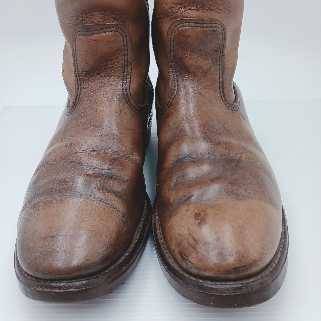 希少 80s 8D ペコス REDWING ビンテージ 柿色 プリント羽 コルク