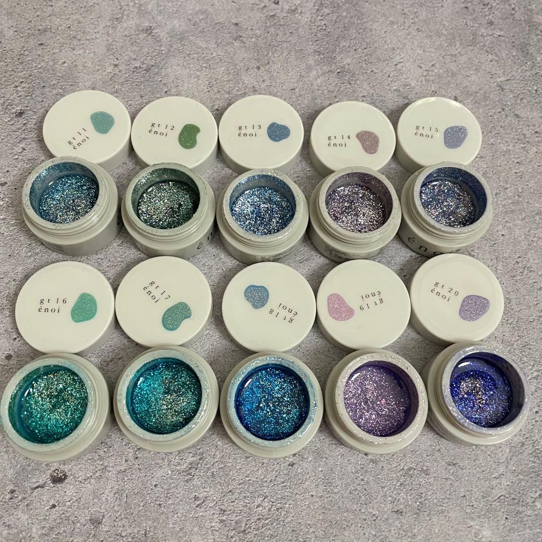 開封品】ギャリッター寒色10色 enoi エノイ,カラーチャート付き - メルカリ