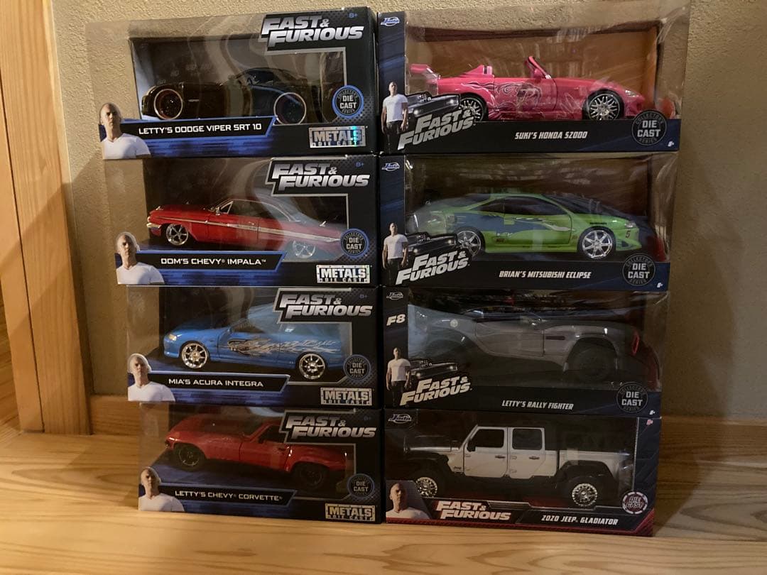 【たかワイルドスピード　1/24 8台セット 楽天市場】JADATOYS 1/24 ミニカー ワイルドスピード ダイキャストカー