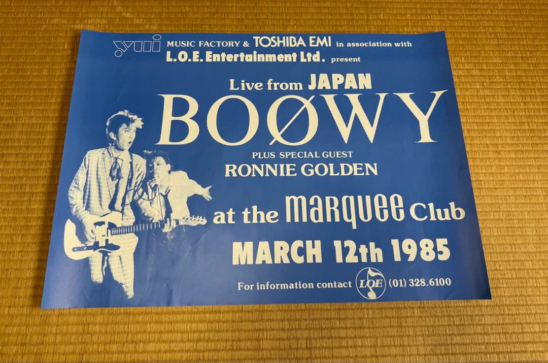 BOOWY 1985 LONDON MARQUEE CLUB復刻ポスター - メルカリ