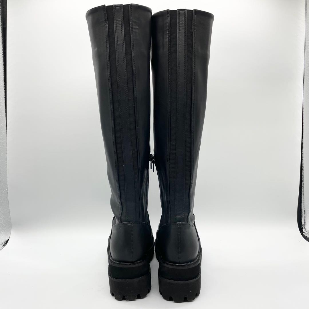 【美品】JEANASIS ジーナシス ビガーロングブーツ 厚底 黒 23.5cm
