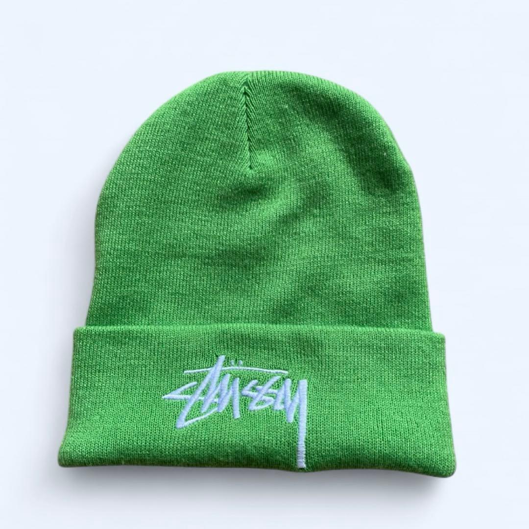 Stussy ライムグリーン ニット帽/ユニセックス - メルカリ