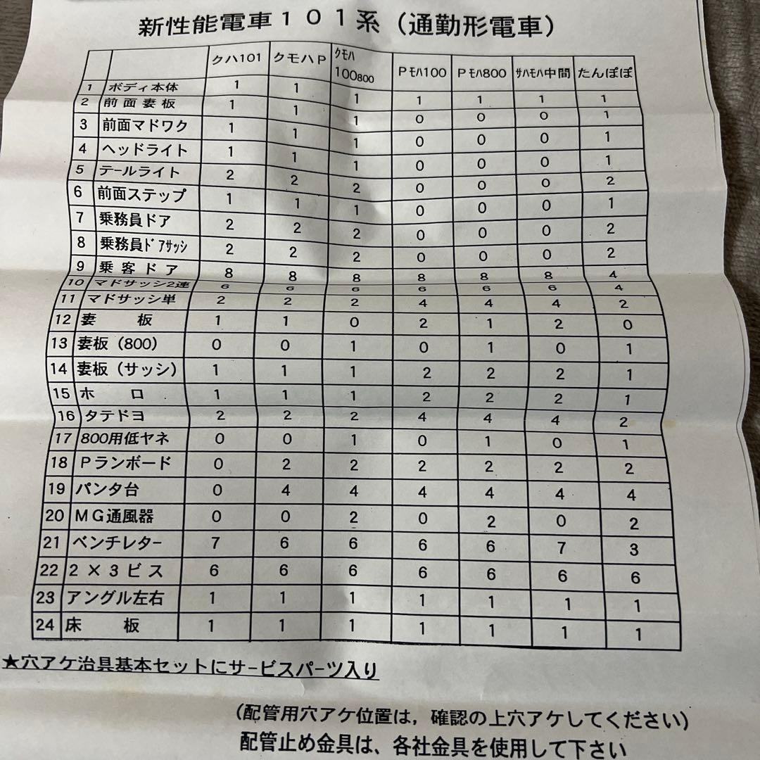 c*o様 KSモデル たんぽぽ号 限定品 クモハ101 未組み立て ジャンク 説
