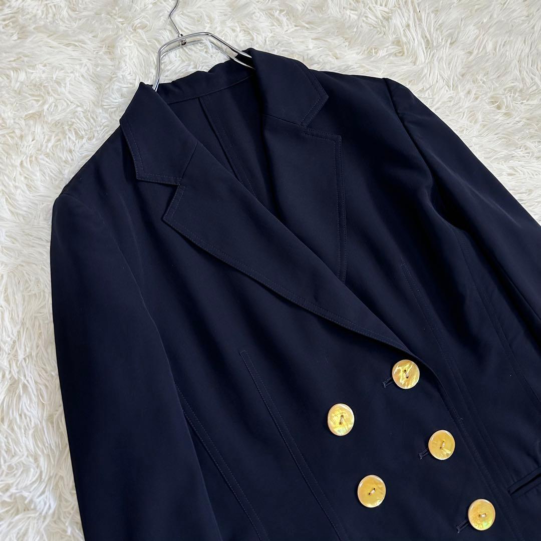 Christian Dior ダブルジャケットシェルボタン ネイビー 紺 9号 - メルカリ