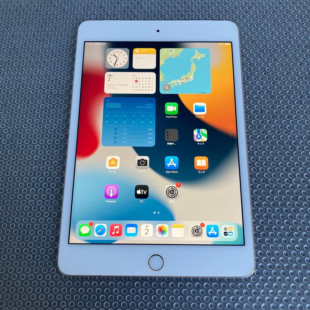 4044 美品☆電池最良好☆iPad mini4 128GB SIMフリー☆ Apple iPad mini 4 Wi-Fi+Cellular 128GB MK782J/A SIMフリー