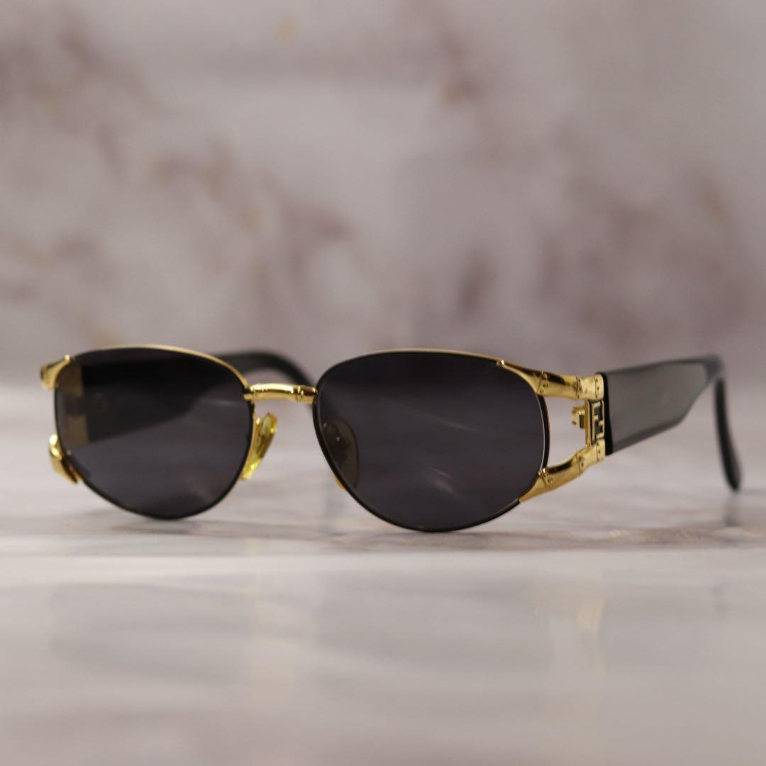 fendi オーバル y2k ゴールド レトロ デザイン アーカイブ サングラス