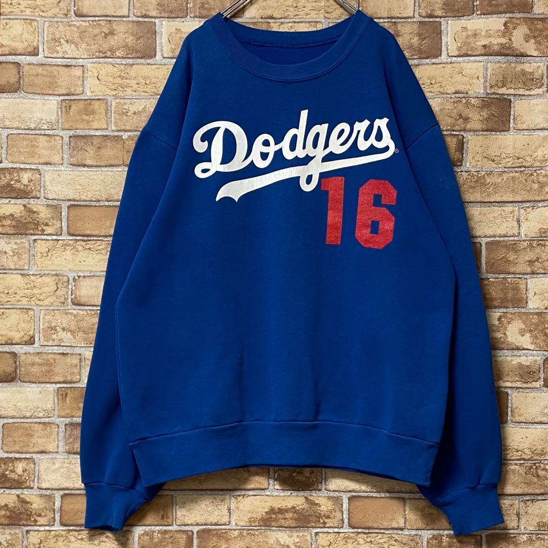 USA製 ドジャース 野茂英雄 スウェット ブルー 16トレーナー