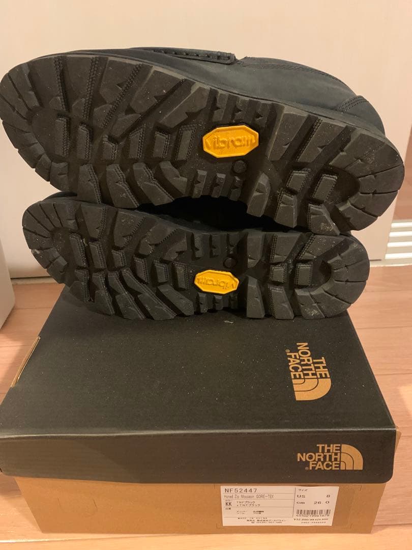 ノースフェイス ホーンドジップモカシンゴアテックス26cmブラック美品