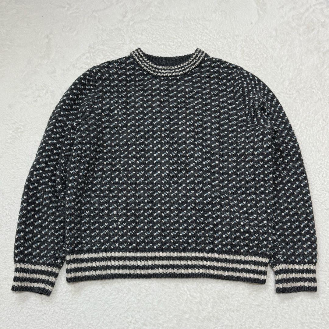 希少カラー L.L.Bean ラムズウール バーズアイ ニット セーター