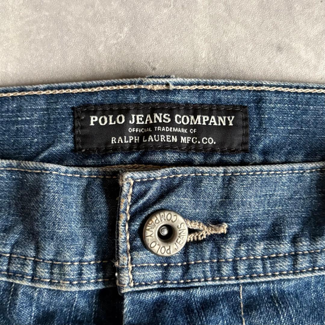 90s polo jeans】バギーデニムパンツ ダブルニー 極太 y2k - メルカリ