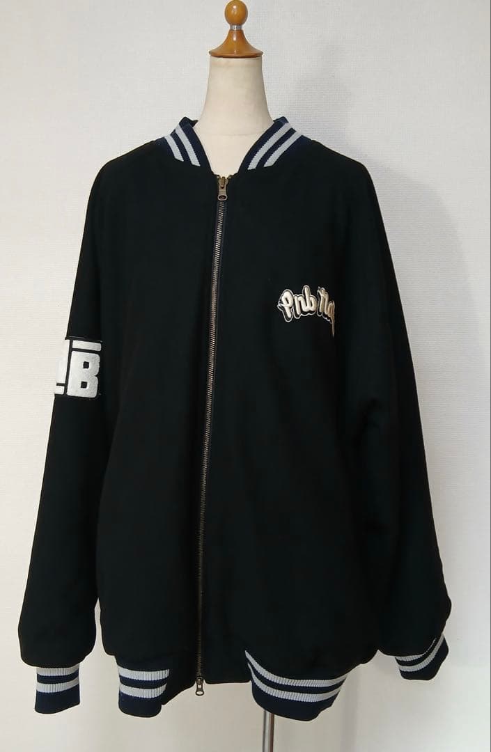 P*0様 PNB NATION ビッグサイズ Y2K 90s00sスタジャン リ - メルカリ