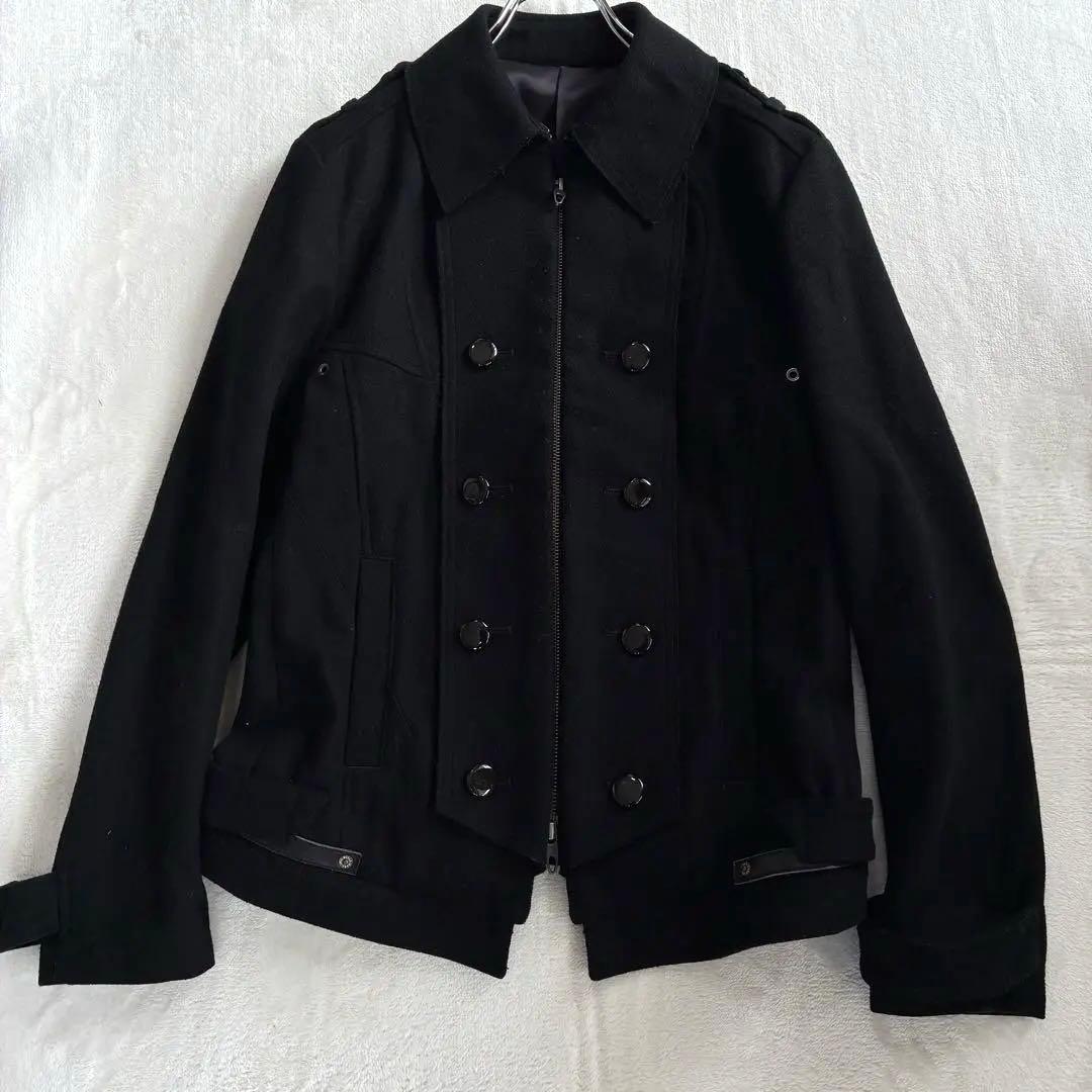PPFM ピーピーエフエム ナポレオンジャケット S ウール 黒 Y2K 希少