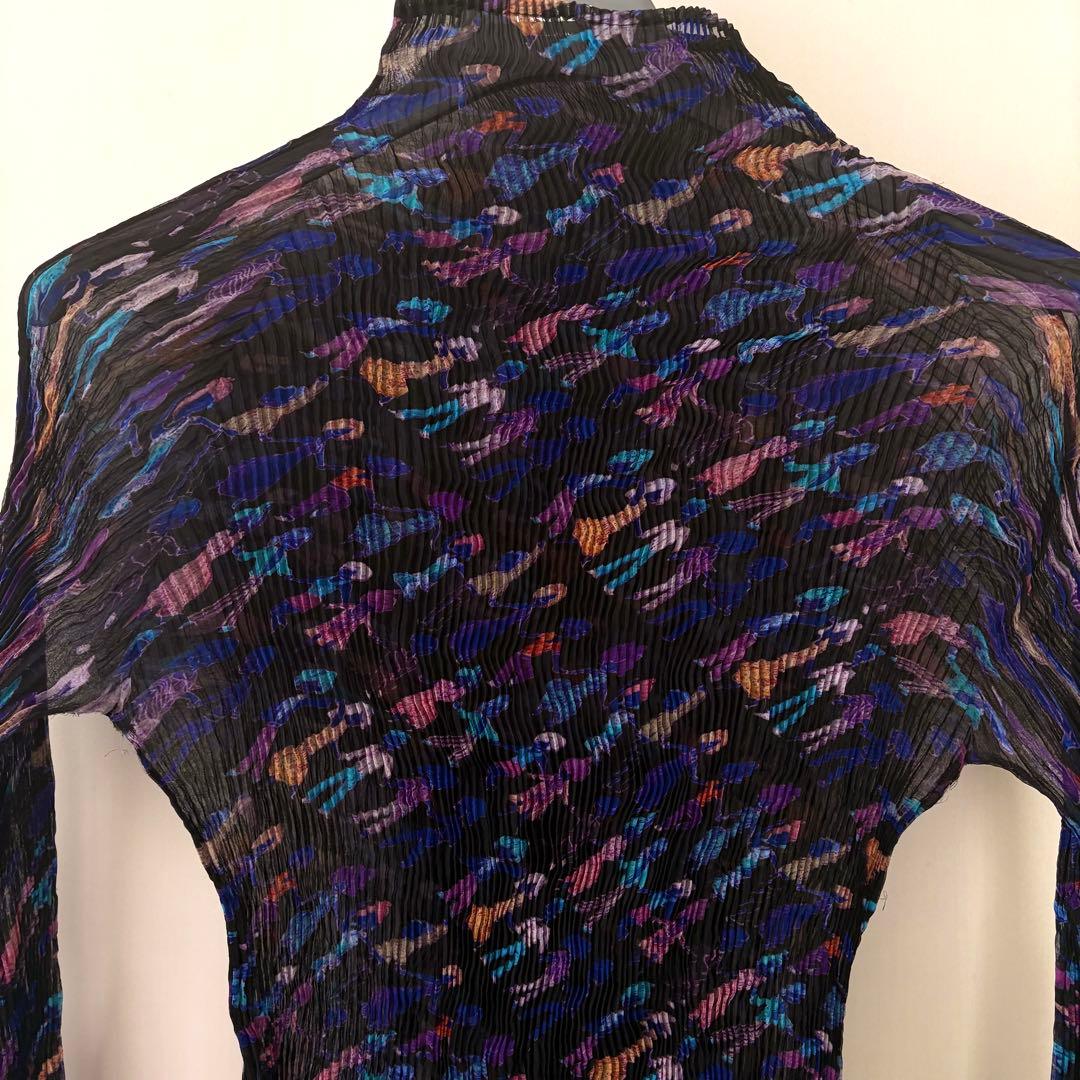 激希少】ISSEY MIYAKE プリーツプリーズ 長袖 トップス しわ加工