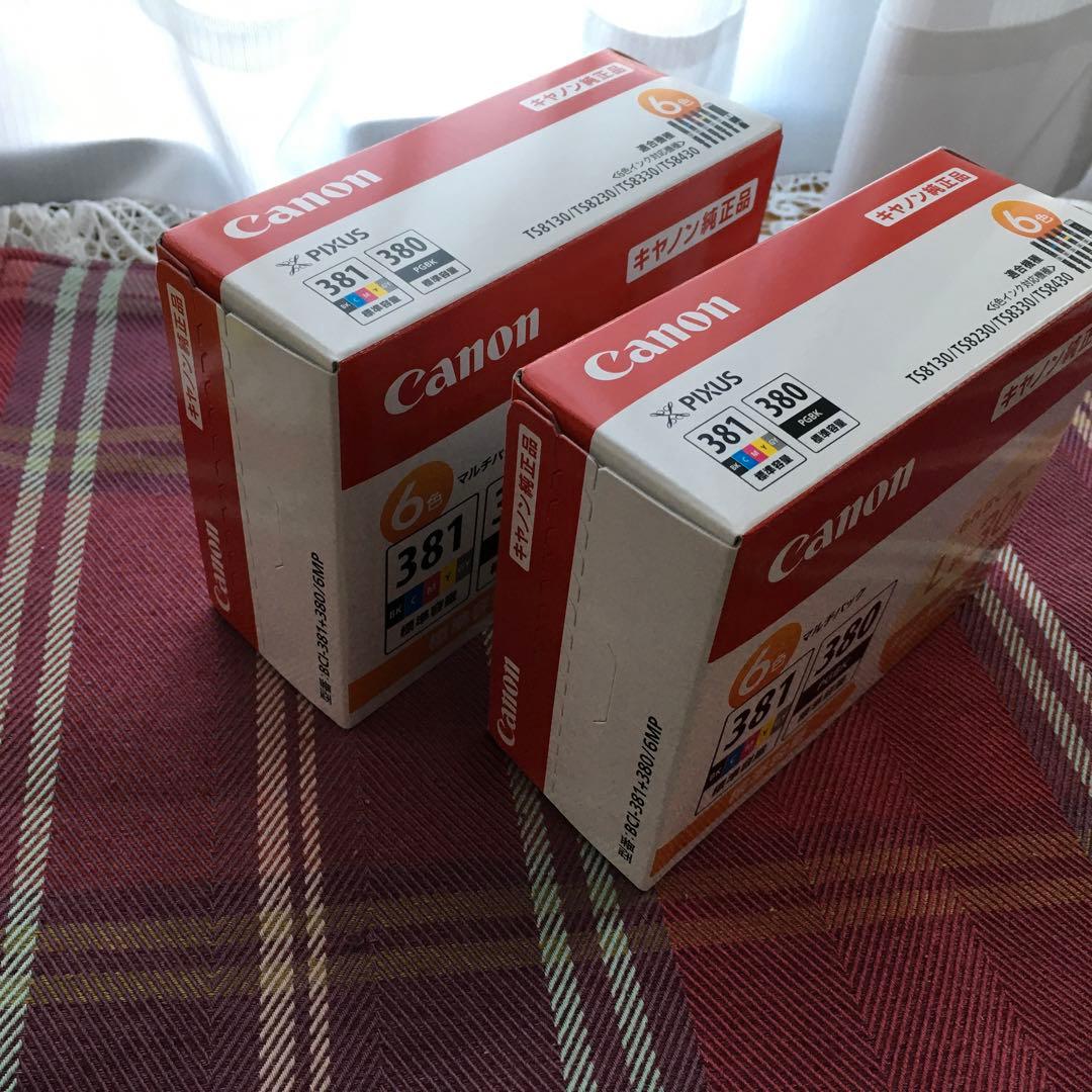 純正品　Canon BCI-381/380 インクカートリッジ 6色セット　２箱
