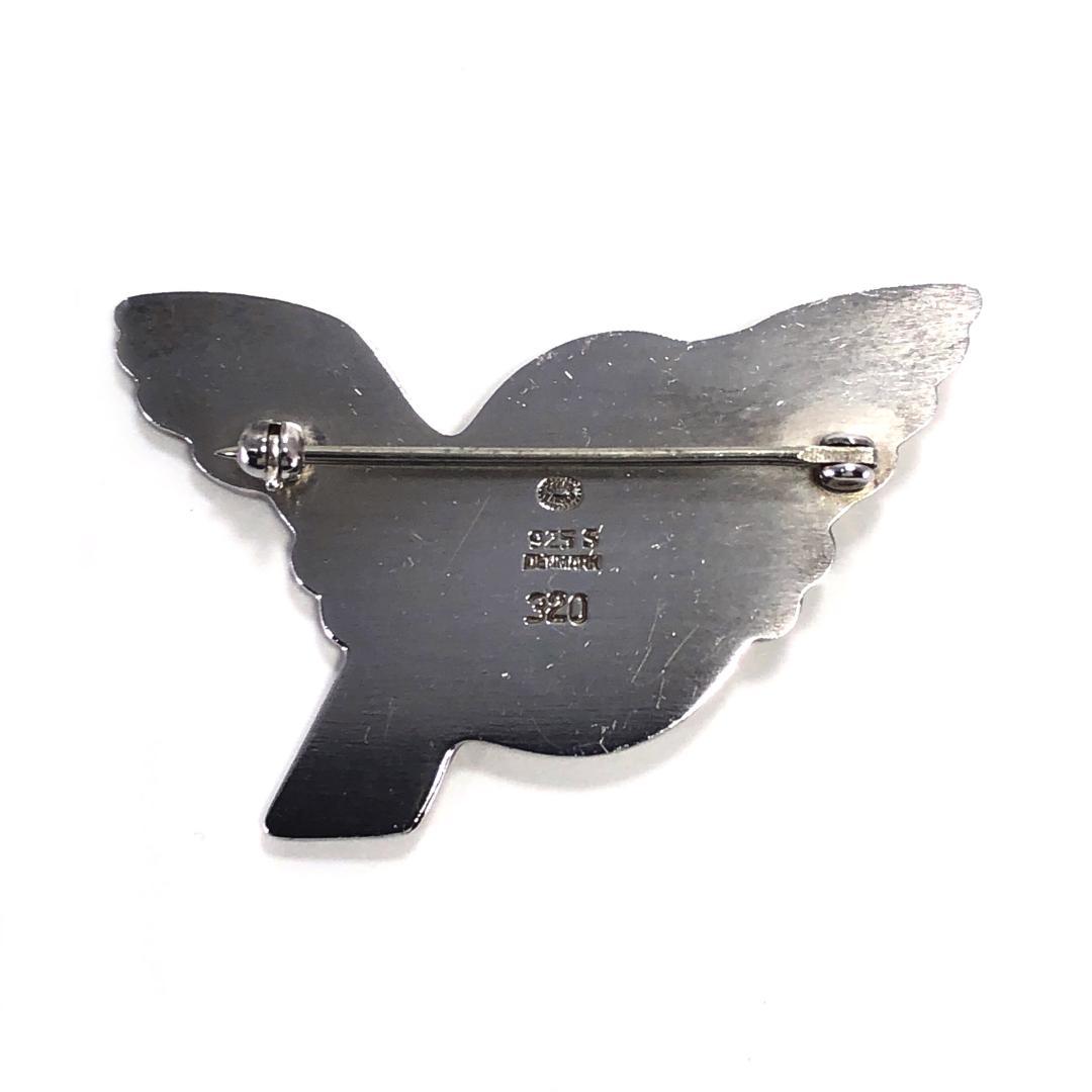 美品・箱付き】ジョージジェンセン／トリ モチーフ ブローチ SV925／320